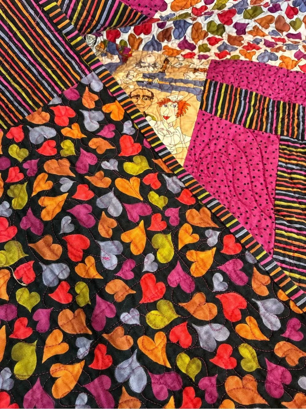 Handmade Appliqués Patchwork Quilt